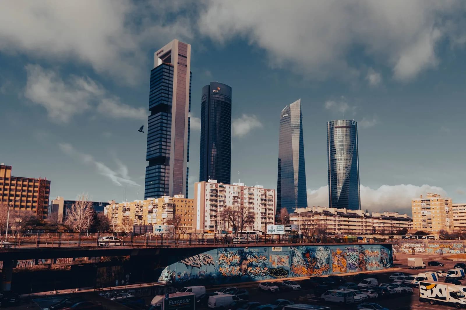 Les Cuatro Torres, le quartier d'affaires du nord de Madrid